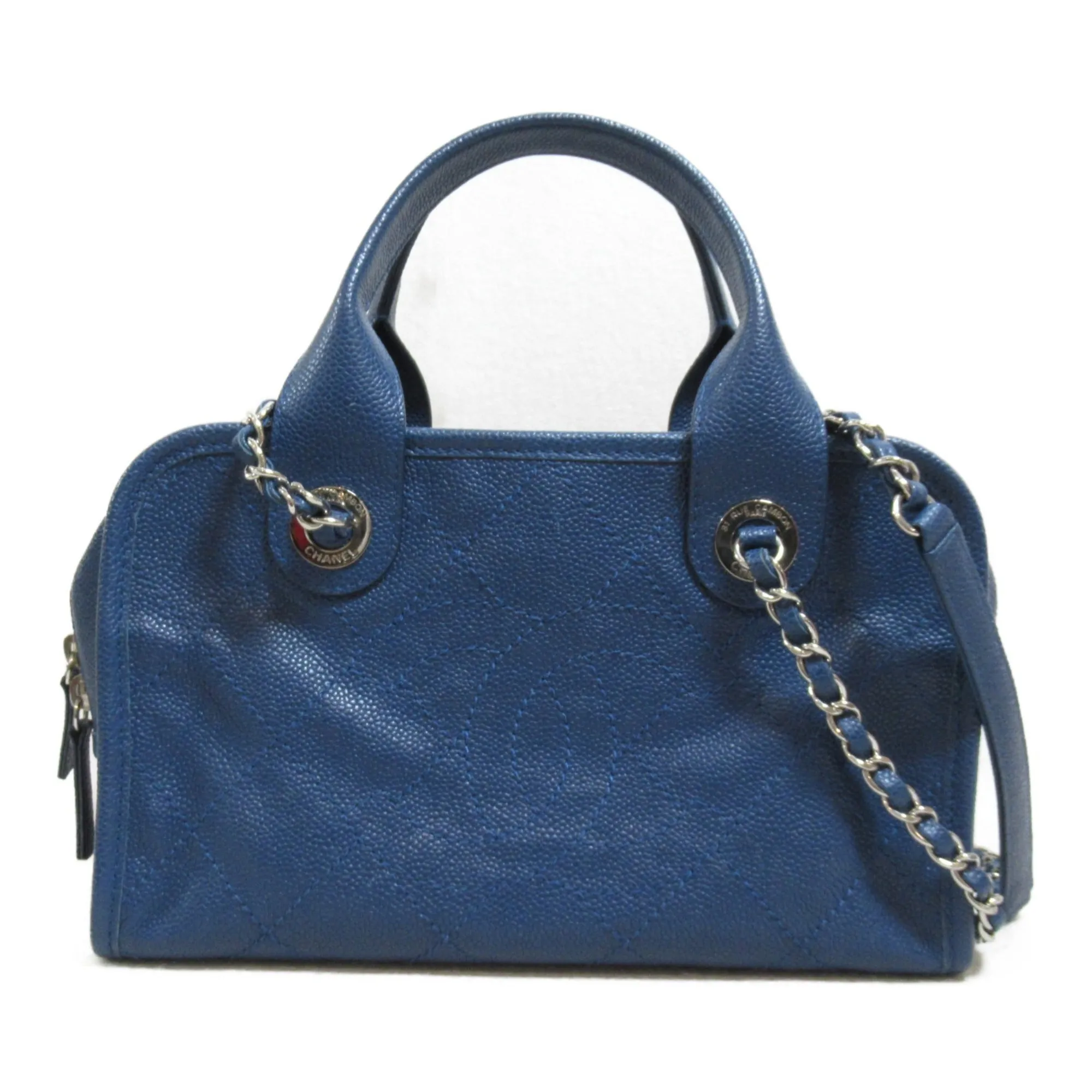 CHANEL 2wayShoulder Bag Blue Caviar Skin [Grained Calf]