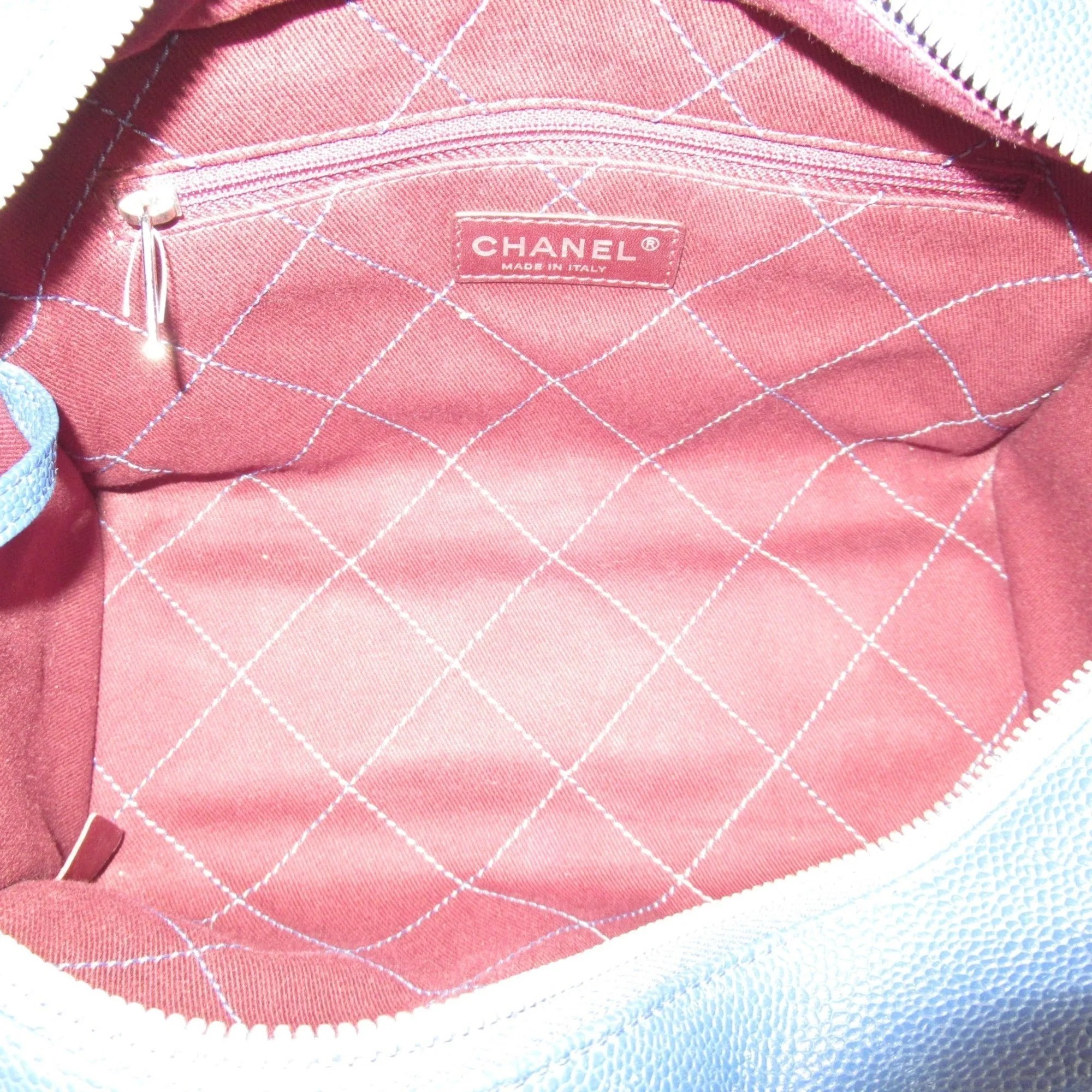 CHANEL 2wayShoulder Bag Blue Caviar Skin [Grained Calf]