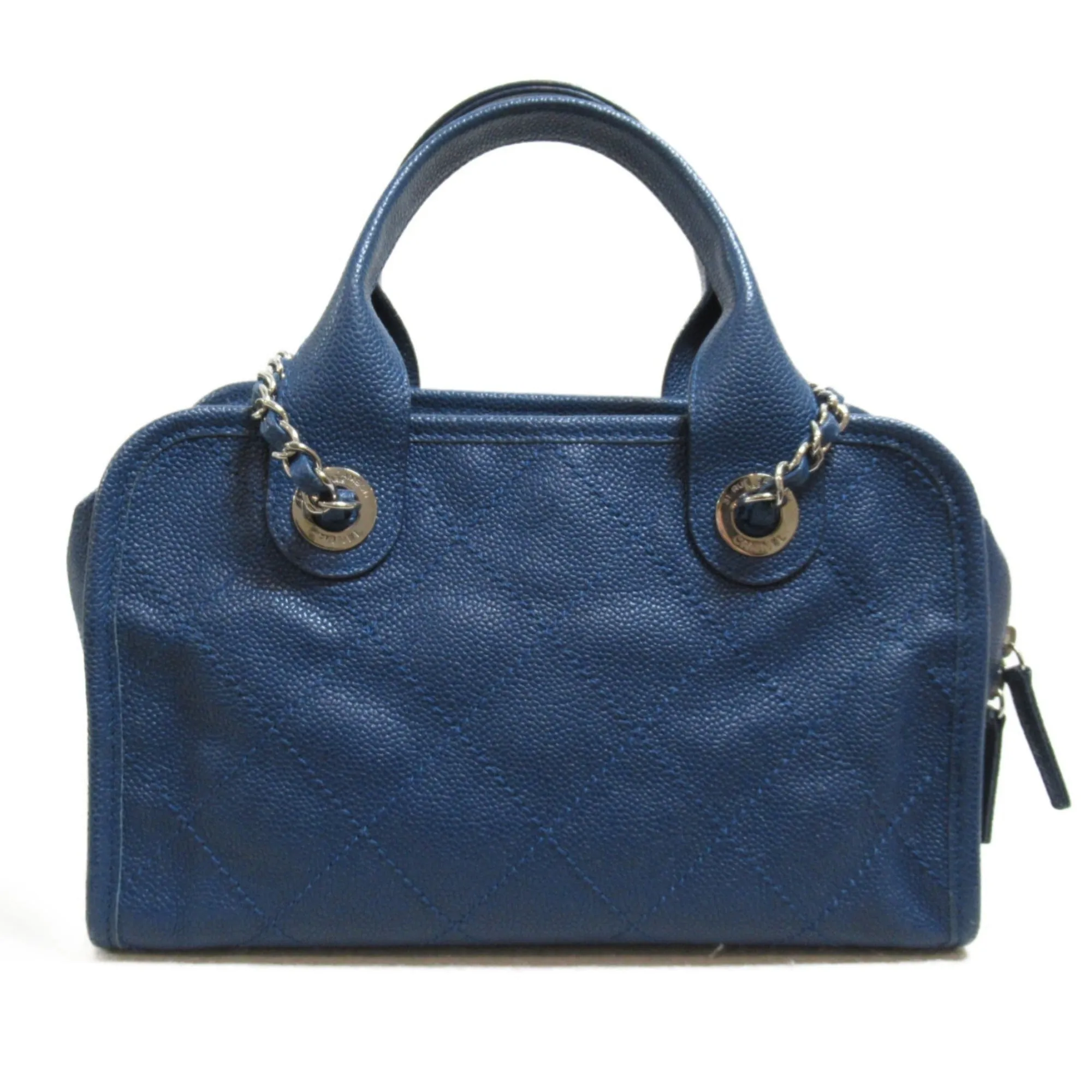 CHANEL 2wayShoulder Bag Blue Caviar Skin [Grained Calf]
