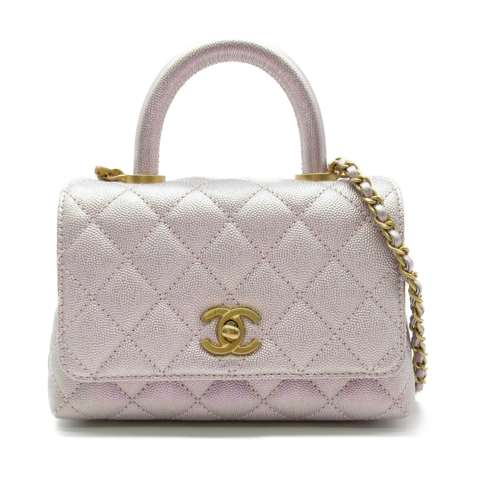 CHANEL 2wayShoulder Bag Pink Caviar Skin [Grained Calf] AS2215