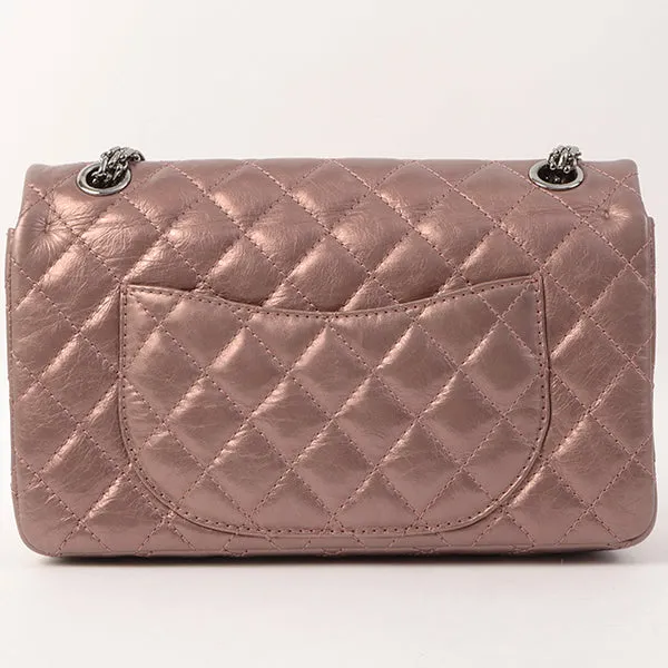 Chanel Around 2008 Made 2.55 Chain Shoulder Bag 23Cm Metallic Mauve Pink
