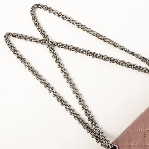 Chanel Around 2008 Made 2.55 Chain Shoulder Bag 23Cm Metallic Mauve Pink