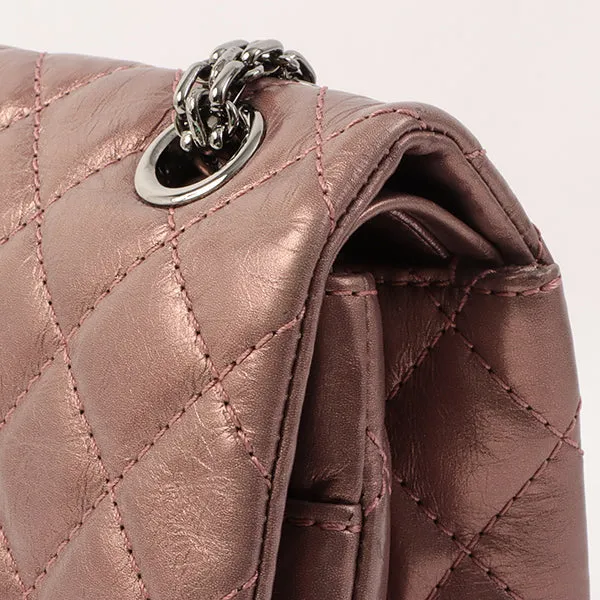 Chanel Around 2008 Made 2.55 Chain Shoulder Bag 23Cm Metallic Mauve Pink