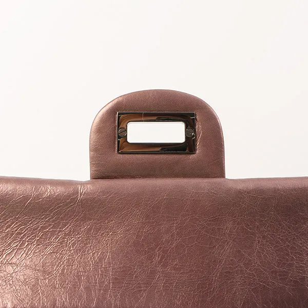 Chanel Around 2008 Made 2.55 Chain Shoulder Bag 23Cm Metallic Mauve Pink