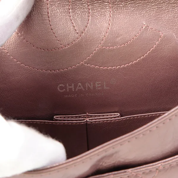 Chanel Around 2008 Made 2.55 Chain Shoulder Bag 23Cm Metallic Mauve Pink