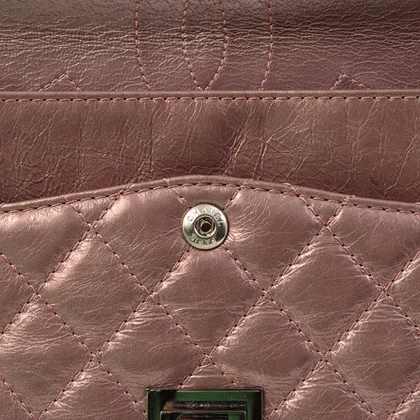 Chanel Around 2008 Made 2.55 Chain Shoulder Bag 23Cm Metallic Mauve Pink