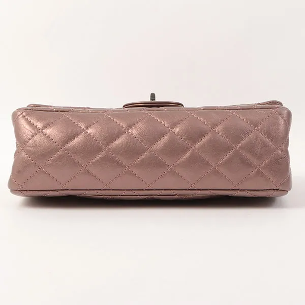 Chanel Around 2008 Made 2.55 Chain Shoulder Bag 23Cm Metallic Mauve Pink
