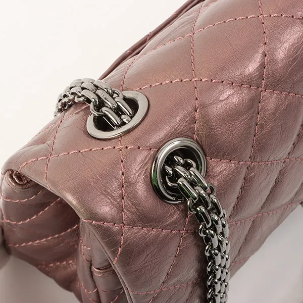 Chanel Around 2008 Made 2.55 Chain Shoulder Bag 23Cm Metallic Mauve Pink