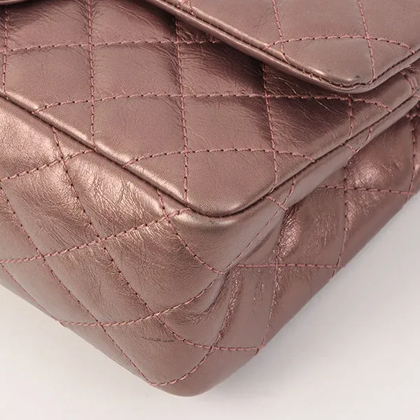 Chanel Around 2008 Made 2.55 Chain Shoulder Bag 23Cm Metallic Mauve Pink