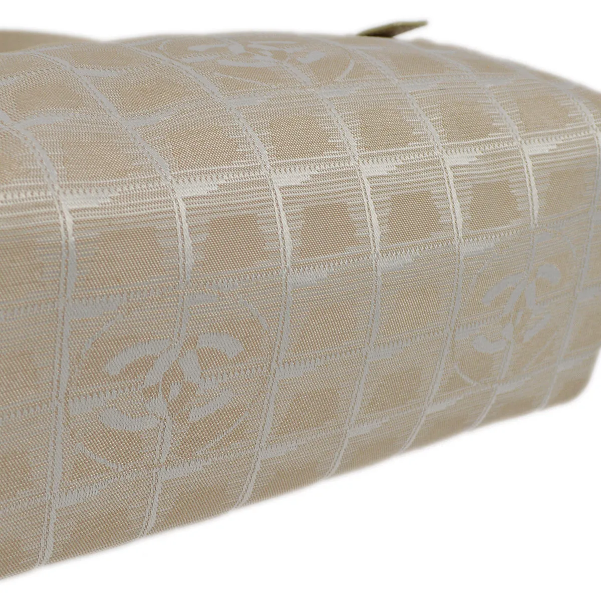Chanel Beige Jacquard Nylon Travel Line Shoulder Bag