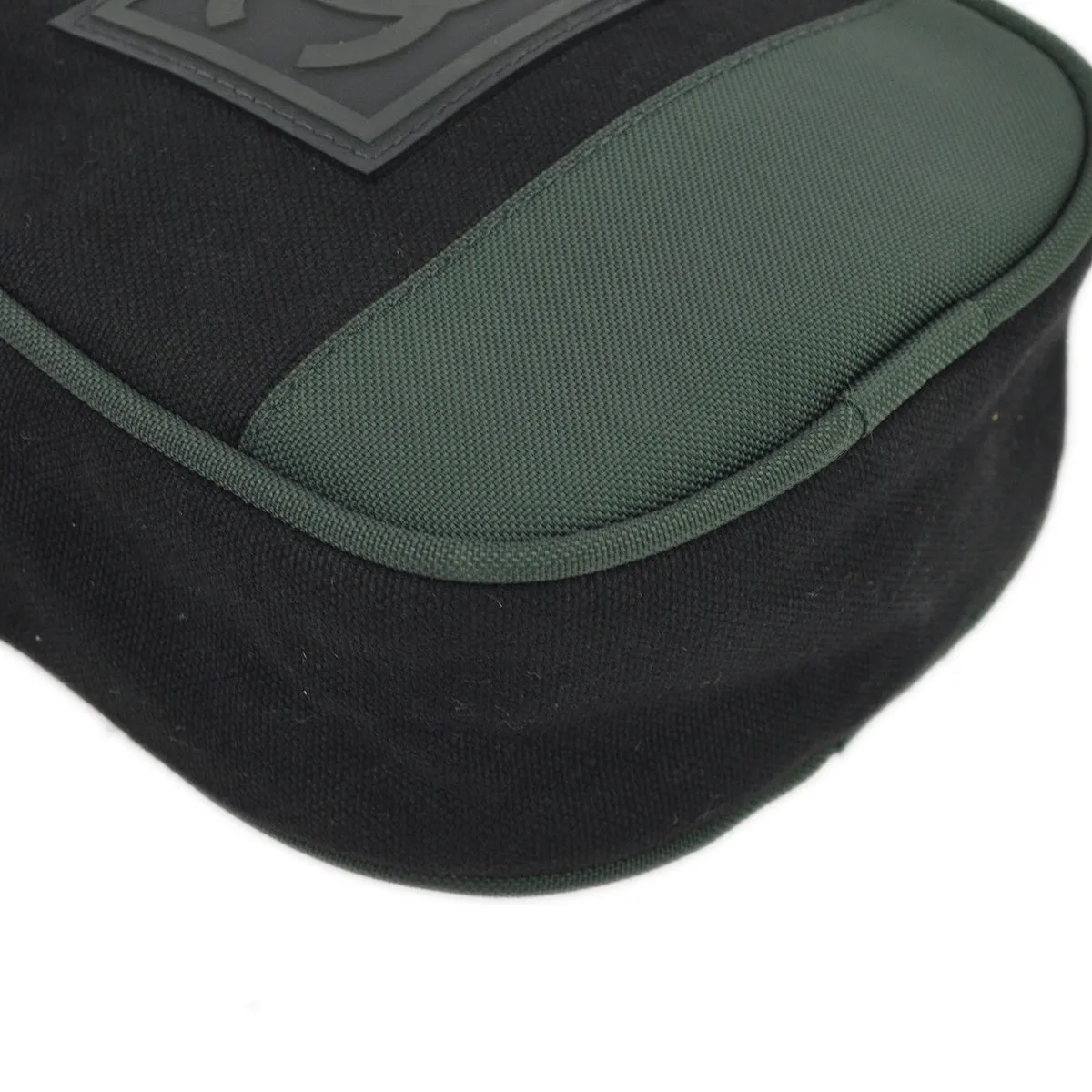 Chanel Black Green Sport Line Bum Shoulder Bag