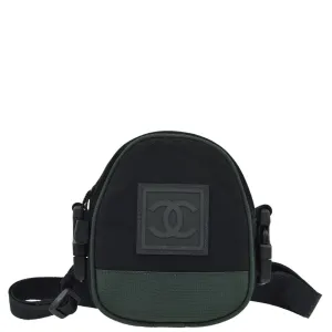 Chanel Black Green Sport Line Bum Shoulder Bag