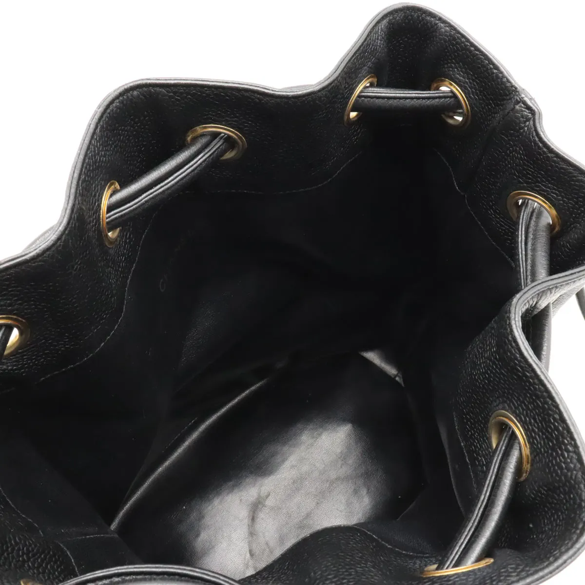 Chanel Black Lambskin Bucket Shoulder Bag