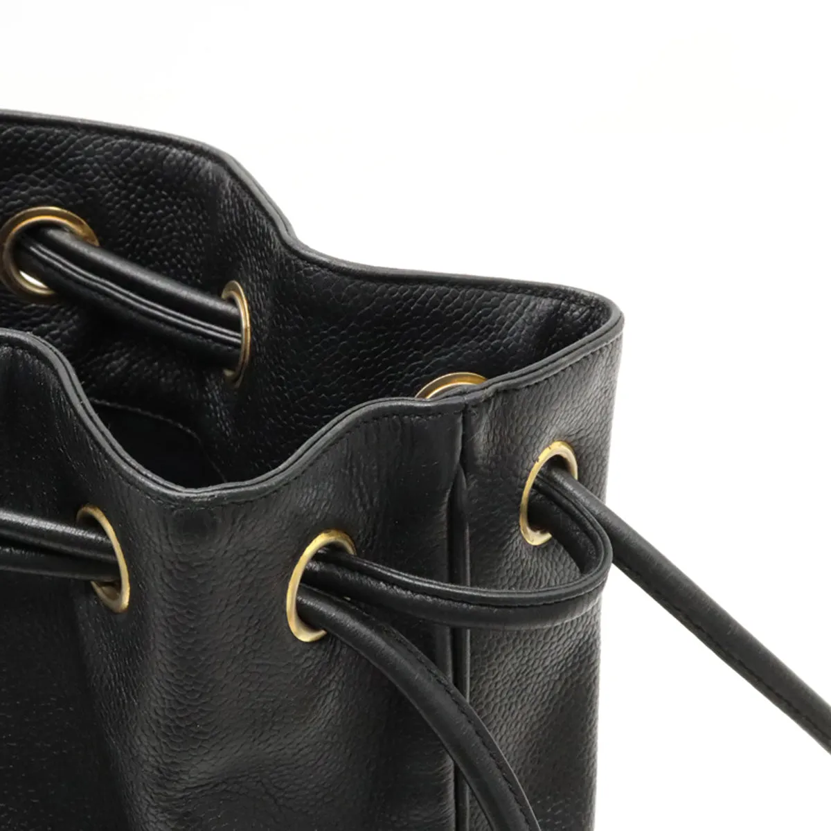 Chanel Black Lambskin Bucket Shoulder Bag