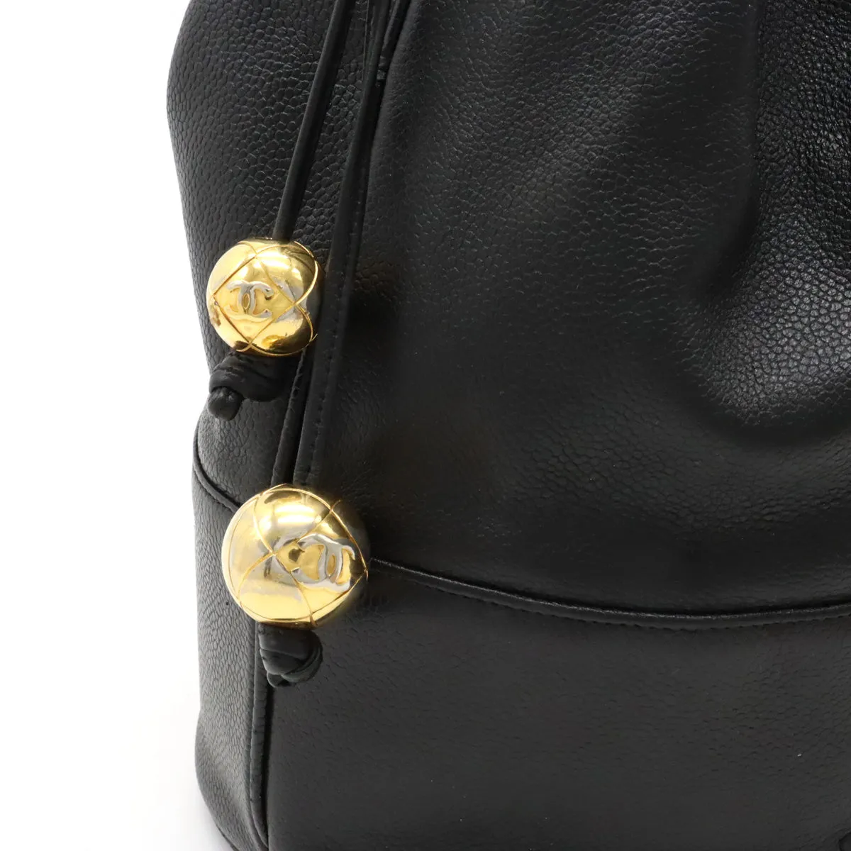 Chanel Black Lambskin Bucket Shoulder Bag