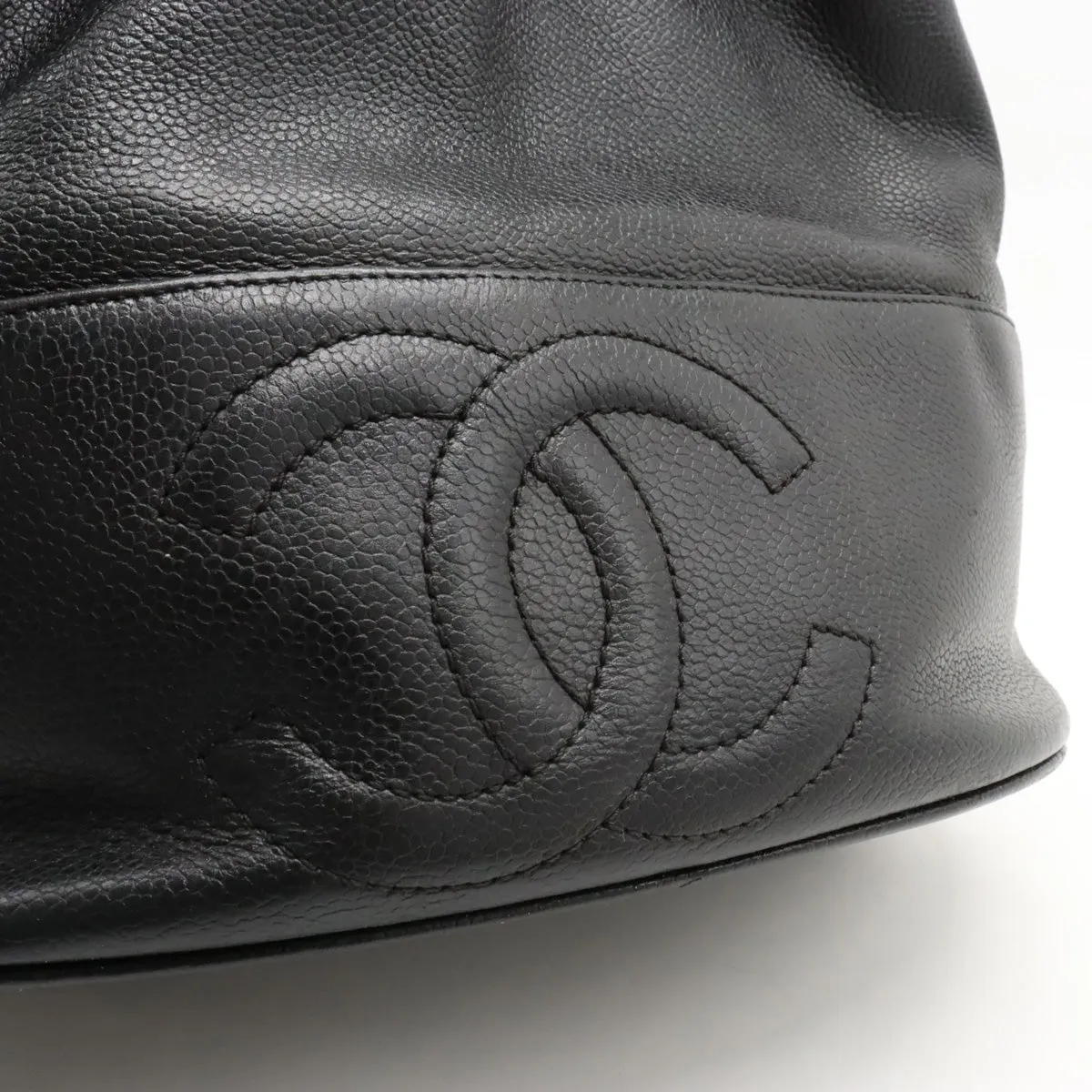 Chanel Black Lambskin Bucket Shoulder Bag