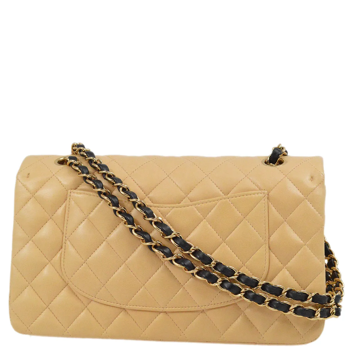 Chanel Black Lambskin Medium Classic Double Flap Shoulder Bag
