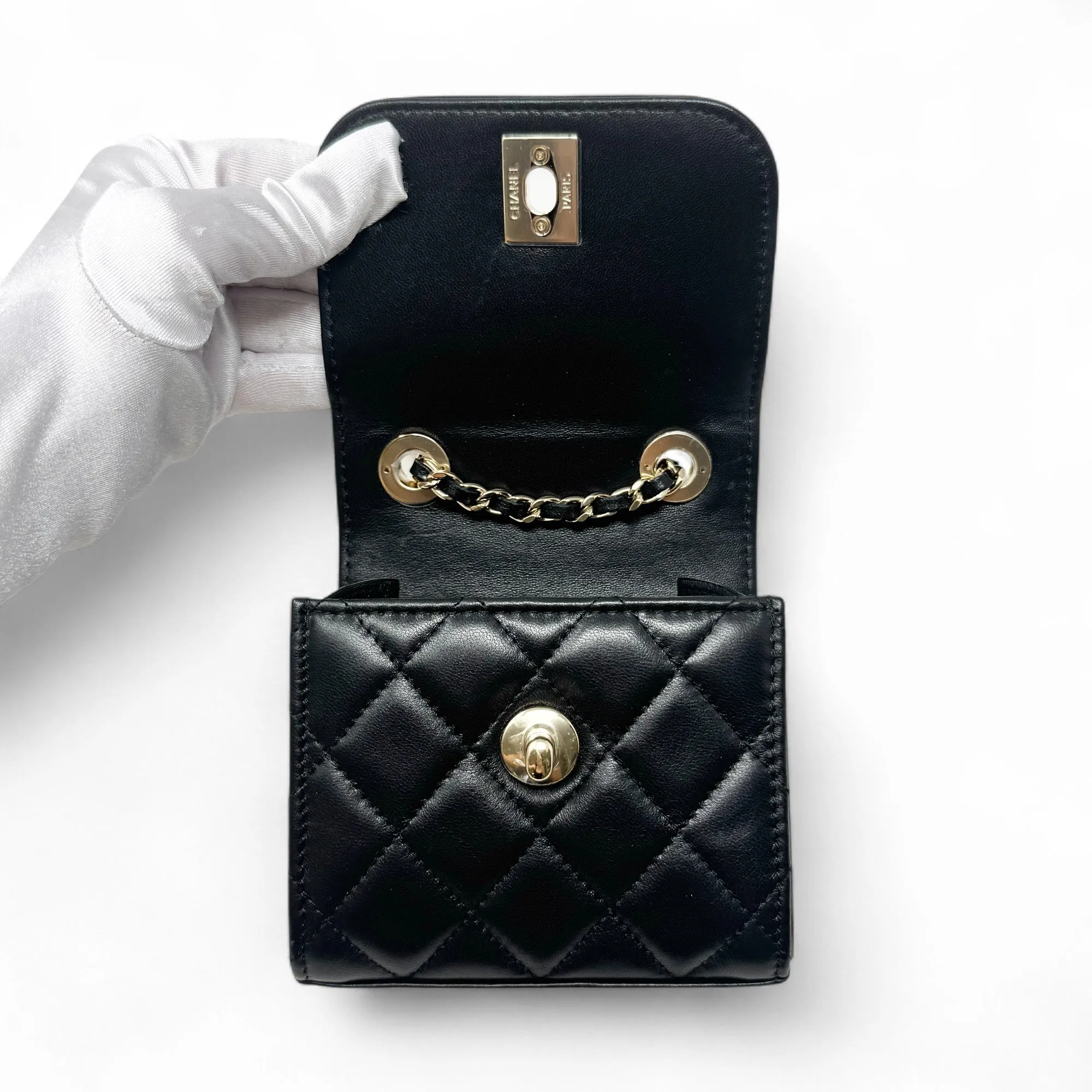 Chanel Black Micro Trendy CC Flap
