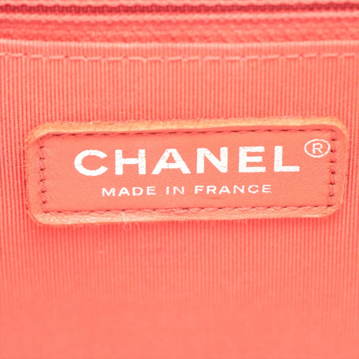 Chanel Boy Chanel Leather Chain Shoulder Bag Red Silver Gold