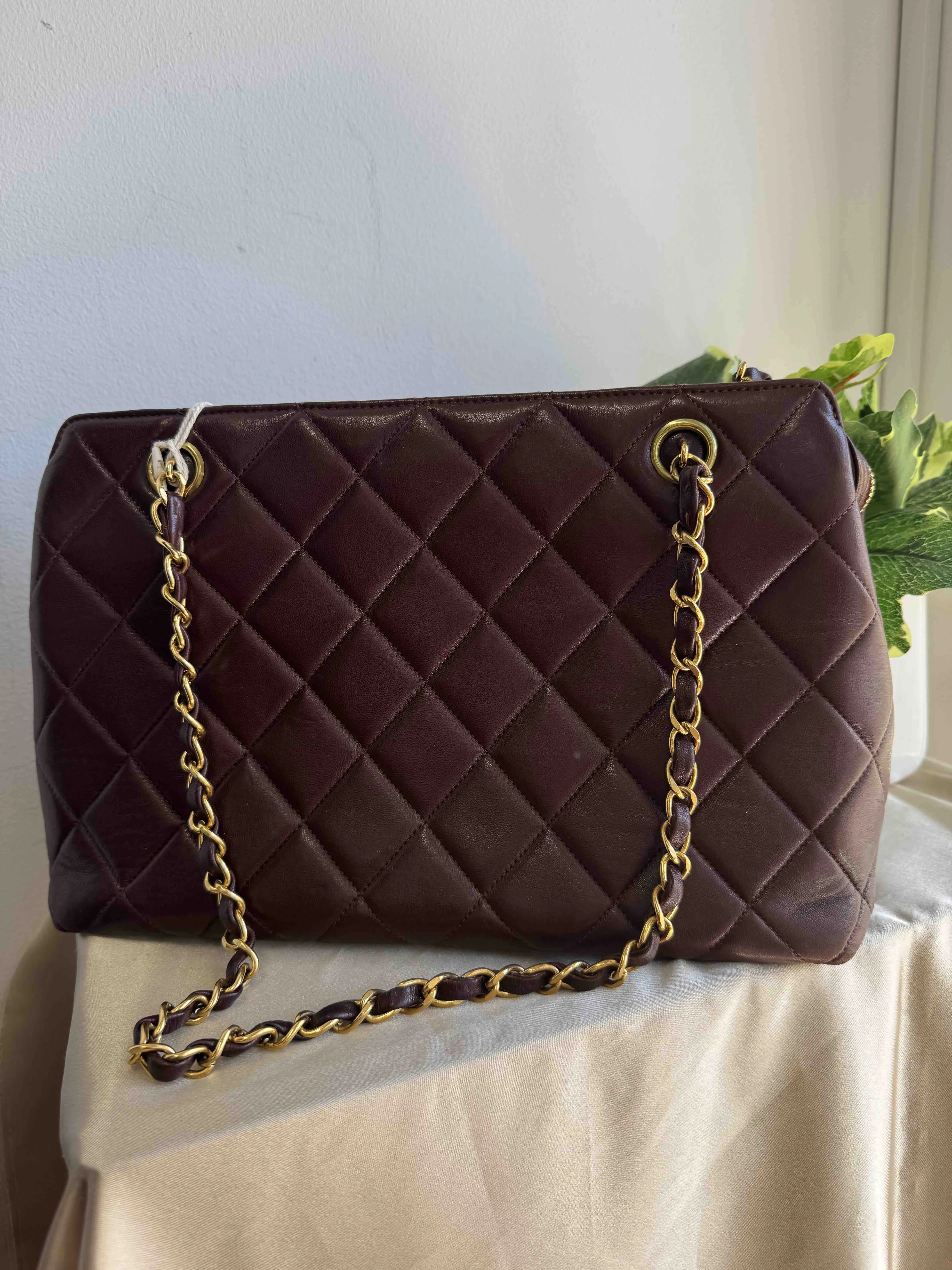 Chanel Burgundy Red Quilted Chain Shoulder Bag