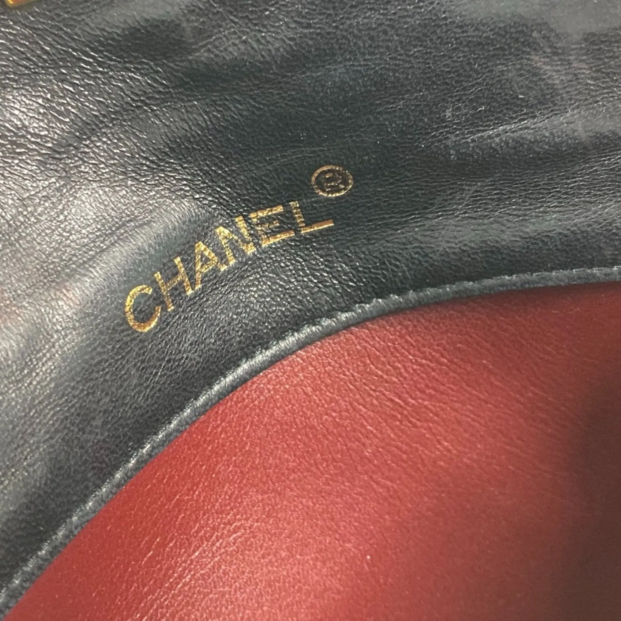 Chanel CC Mark CC Crossbody Chain bag Shoulder Bag Black Gold