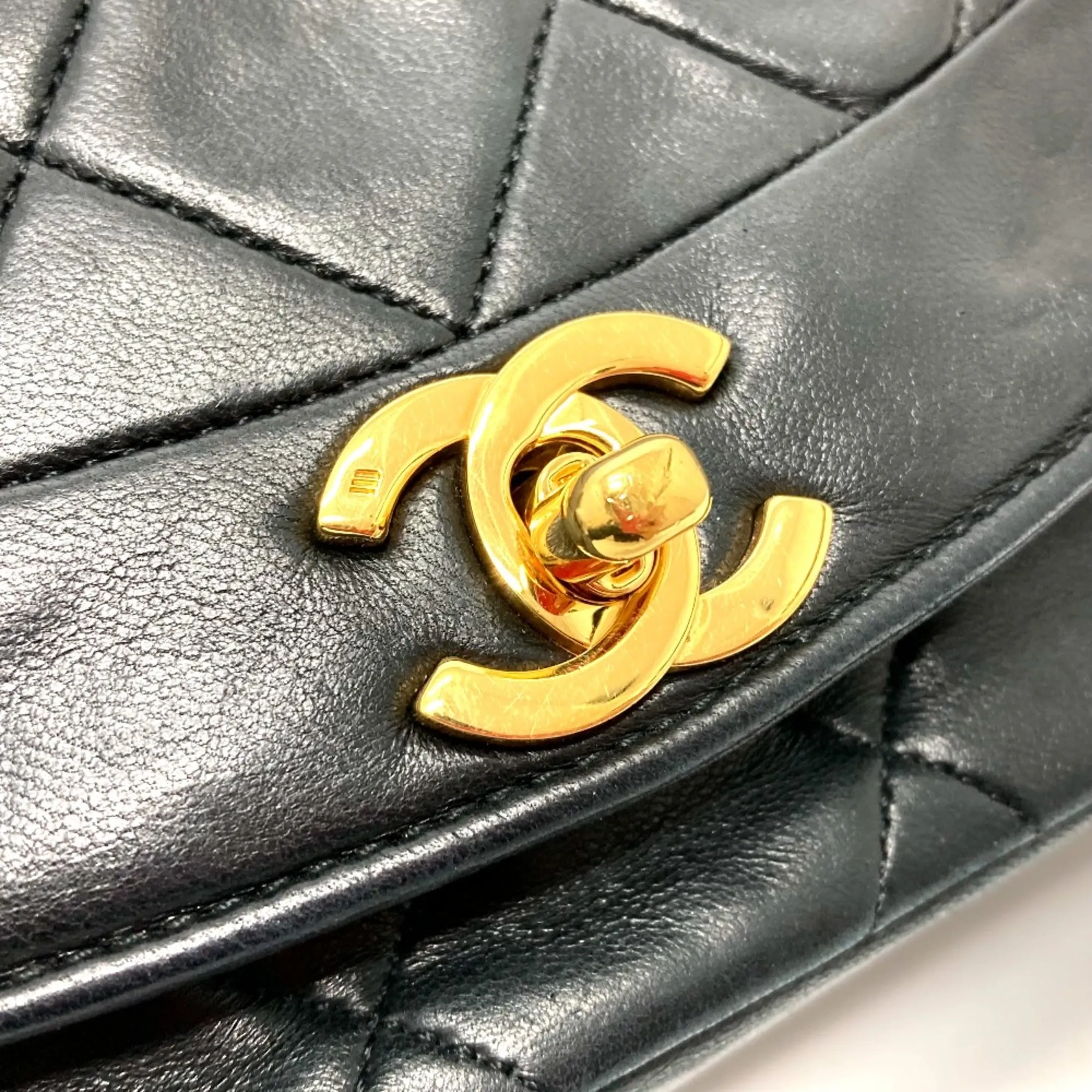 Chanel CCCC Mark Bag Single Chain Shoulder Bag Black GoldHardware