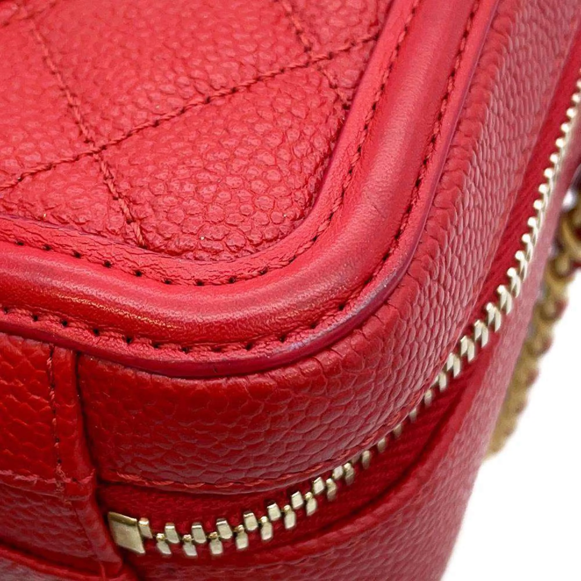 Chanel Chain Shoulder Bag CC Filigree Vanity Caviar Skin A93342 CHANEL