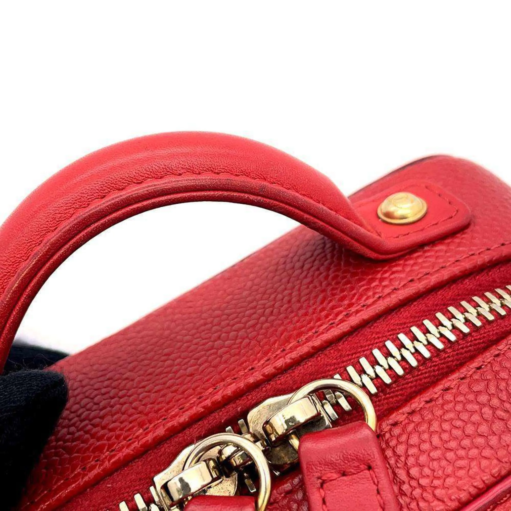 Chanel Chain Shoulder Bag CC Filigree Vanity Caviar Skin A93342 CHANEL