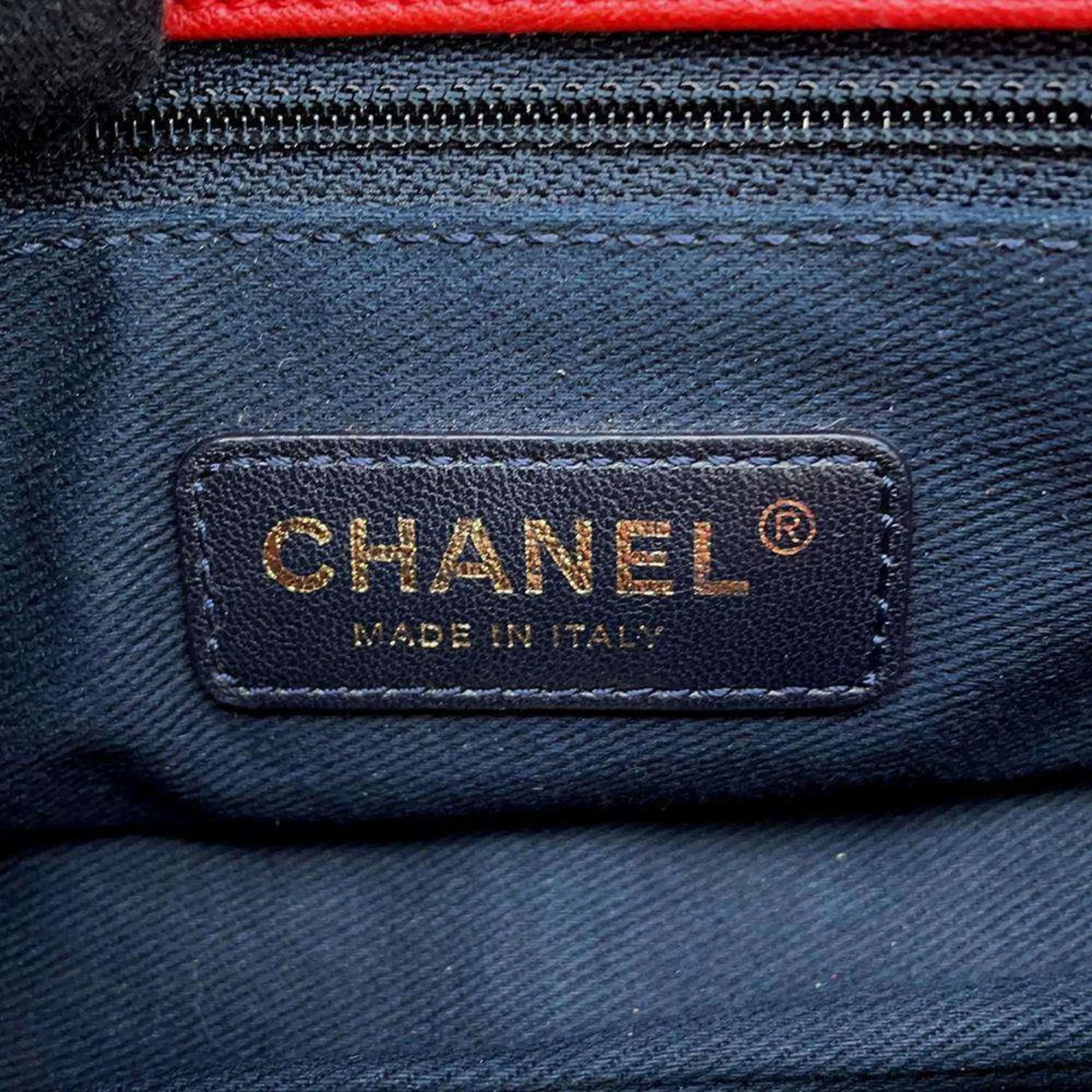 Chanel Chain Shoulder Bag Chevron V Stitch Coco Mark Leather CHANEL