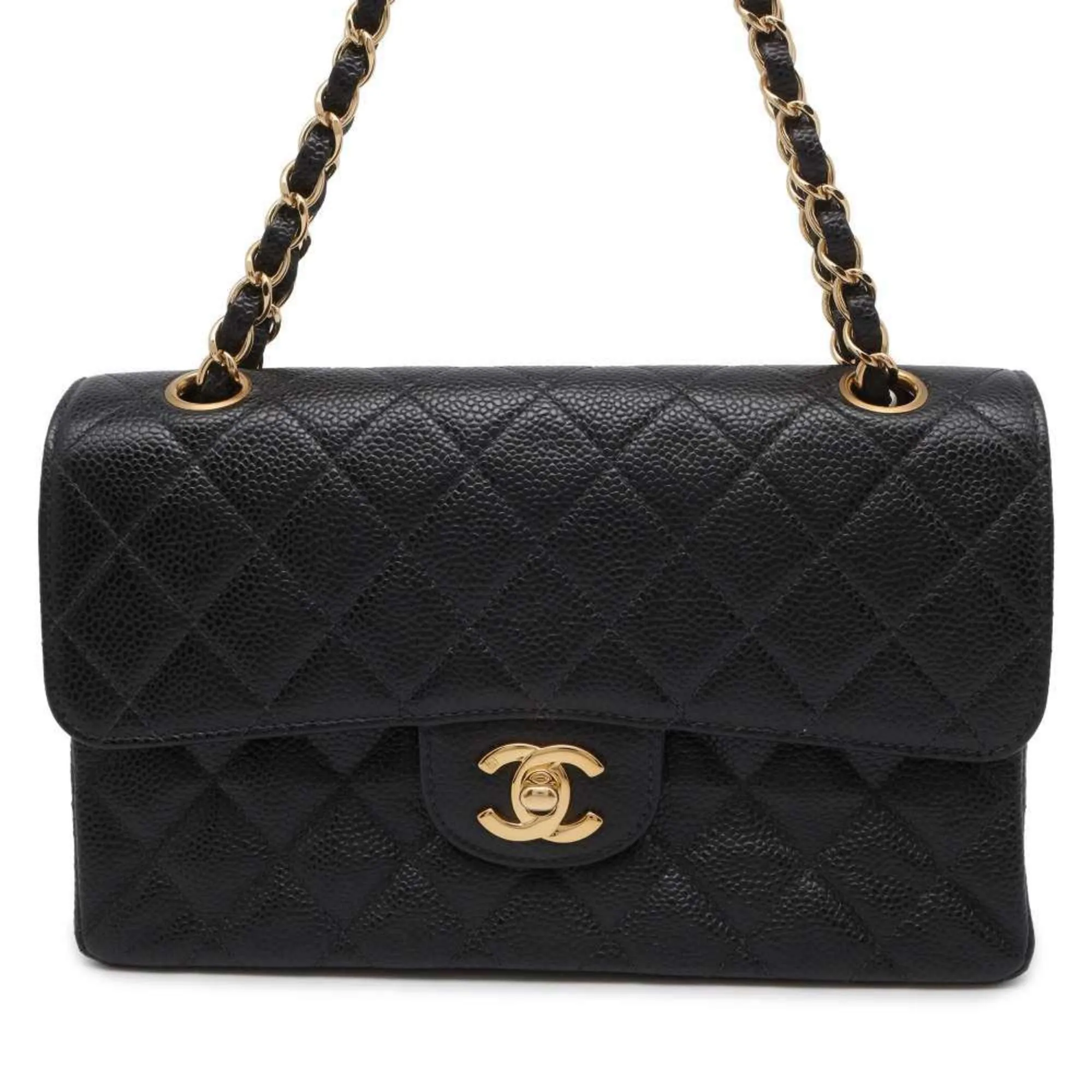 Chanel Chain Shoulder Bag Matelasse 23 Coco Mark Double A01113 CHANEL Black