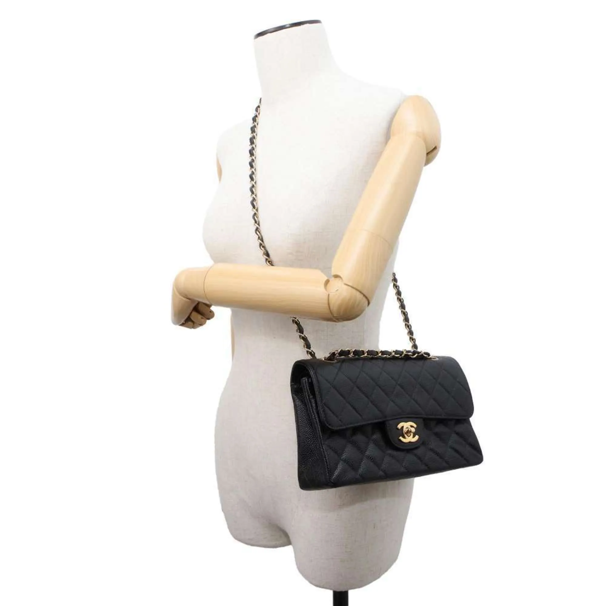 Chanel Chain Shoulder Bag Matelasse 23 Coco Mark Double A01113 CHANEL Black