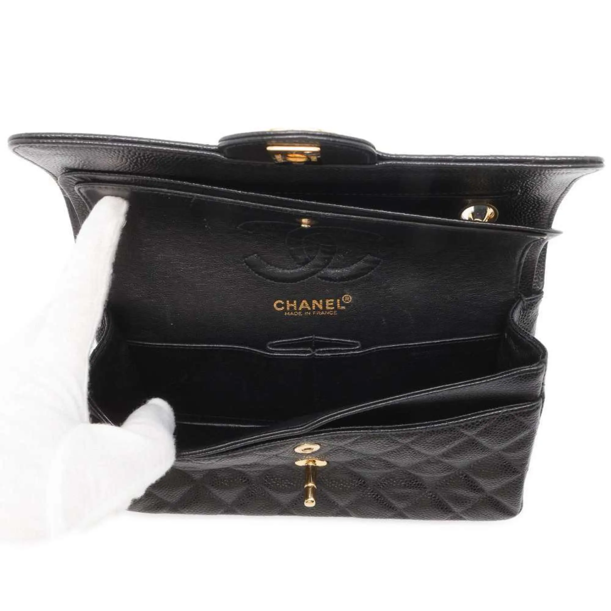 Chanel Chain Shoulder Bag Matelasse 23 Coco Mark Double A01113 CHANEL Black