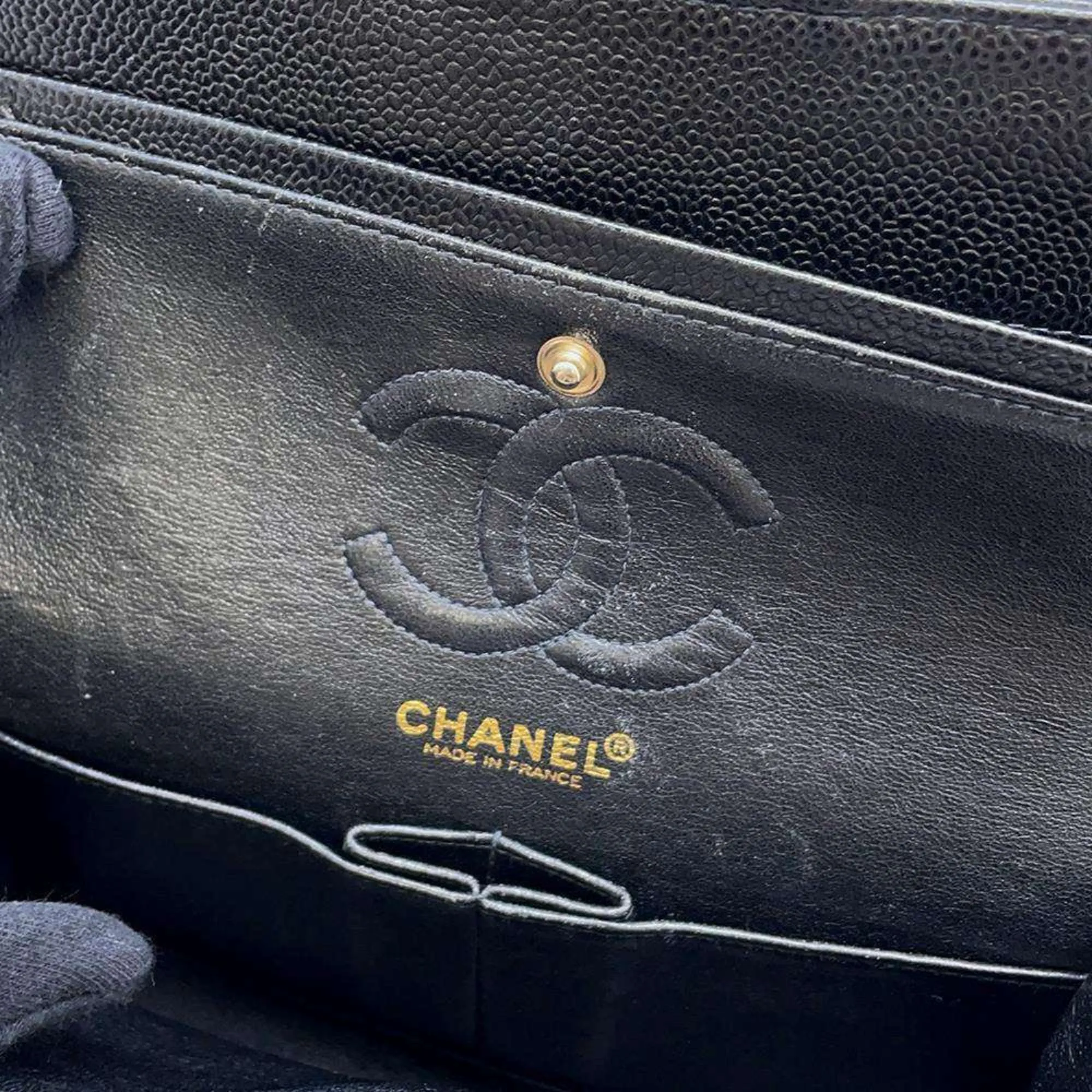 Chanel Chain Shoulder Bag Matelasse 23 Coco Mark Double A01113 CHANEL Black