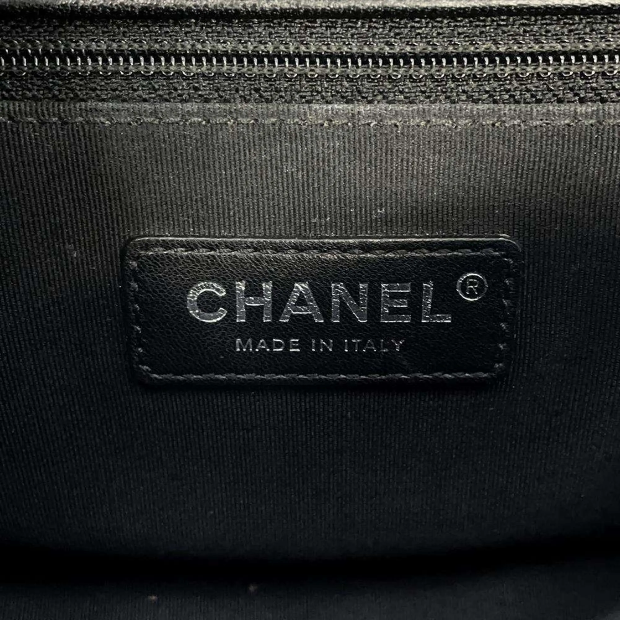 Chanel Chain Shoulder Bag Matelasse Coco Mark Lambskin A93691 CHANEL Black