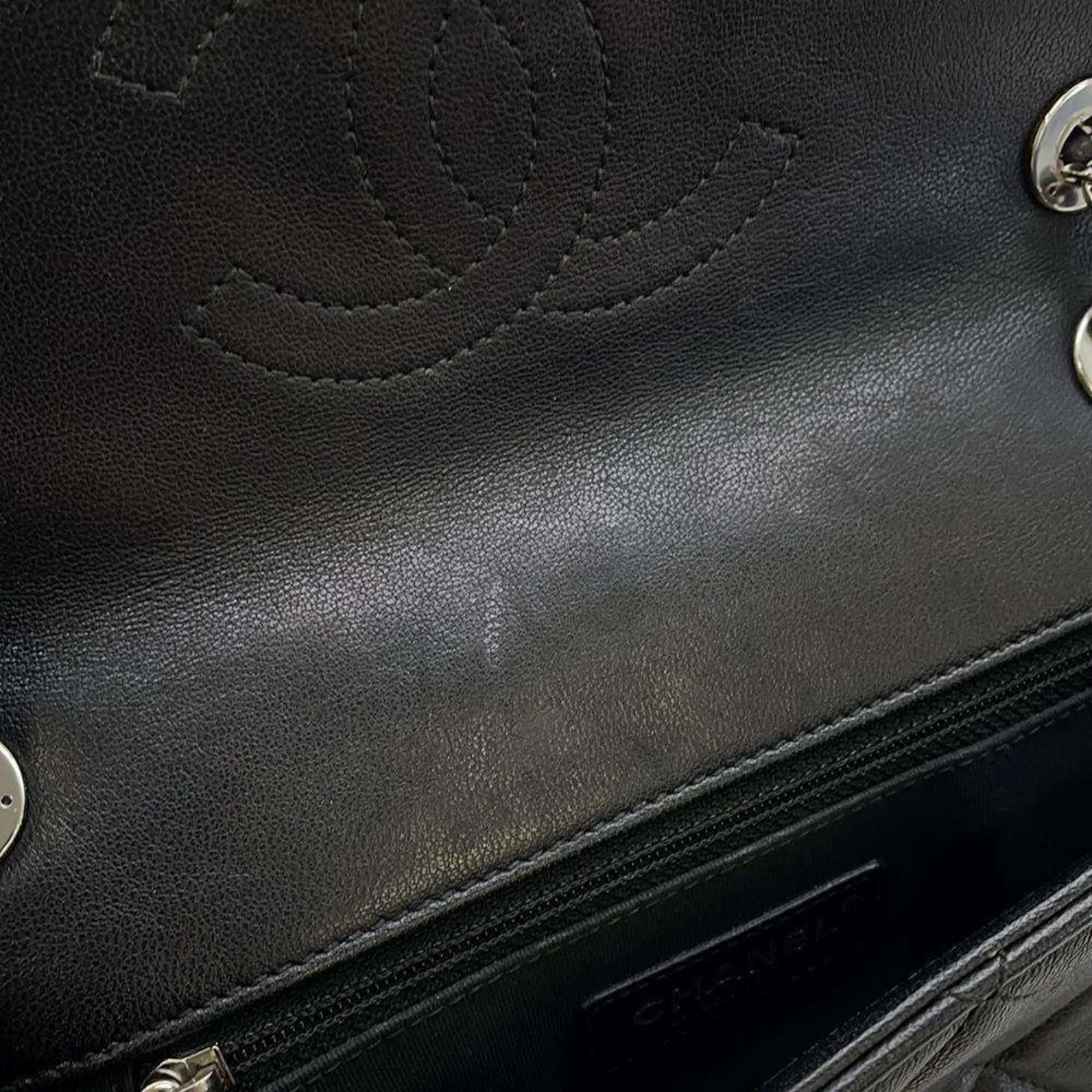 Chanel Chain Shoulder Bag Matelasse Coco Mark Lambskin A93691 CHANEL Black