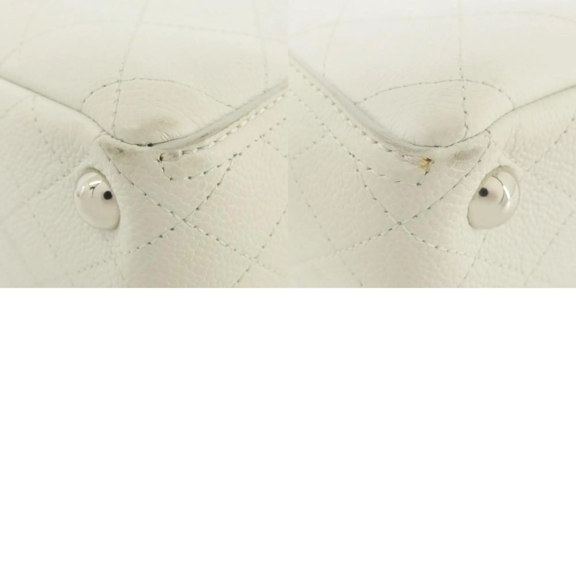 Chanel Chain Shoulder Coco Mark Tote Bag Caviar Skin Women's