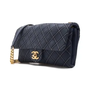 CHANEL CHANEL Wild Stitch Double Chain Shoulder Car Friseur Black  Tote Bag  Bag Hybrid ?? Delivery?? Khao Yamamoto Online