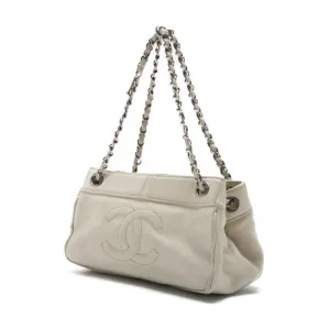 CHANEL ??CHANEL??Coco Chain Sder Caviar S White (Silver G ) Shoulder Bag Mini Shellder Bag  Bag Hybrid ?? Ship??