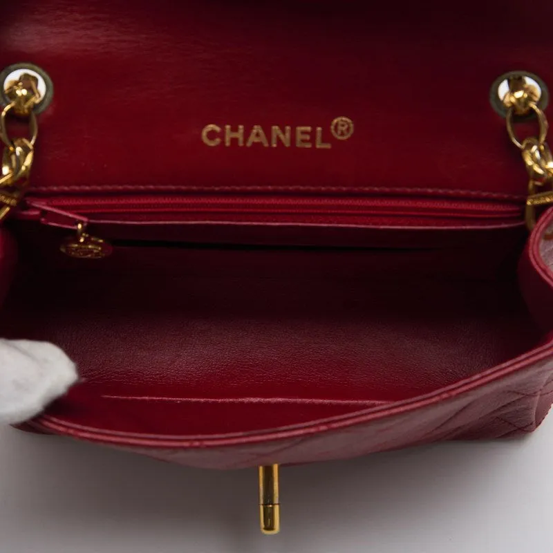CHANEL ??CHANEL??MINI TRASSE Turn-Lock Chain Shoulder  Red Visitor Chain  Shoulder Bag Mini Shoulder Bag  Bag Hybrid ?? Ship????SS??Ice s Online