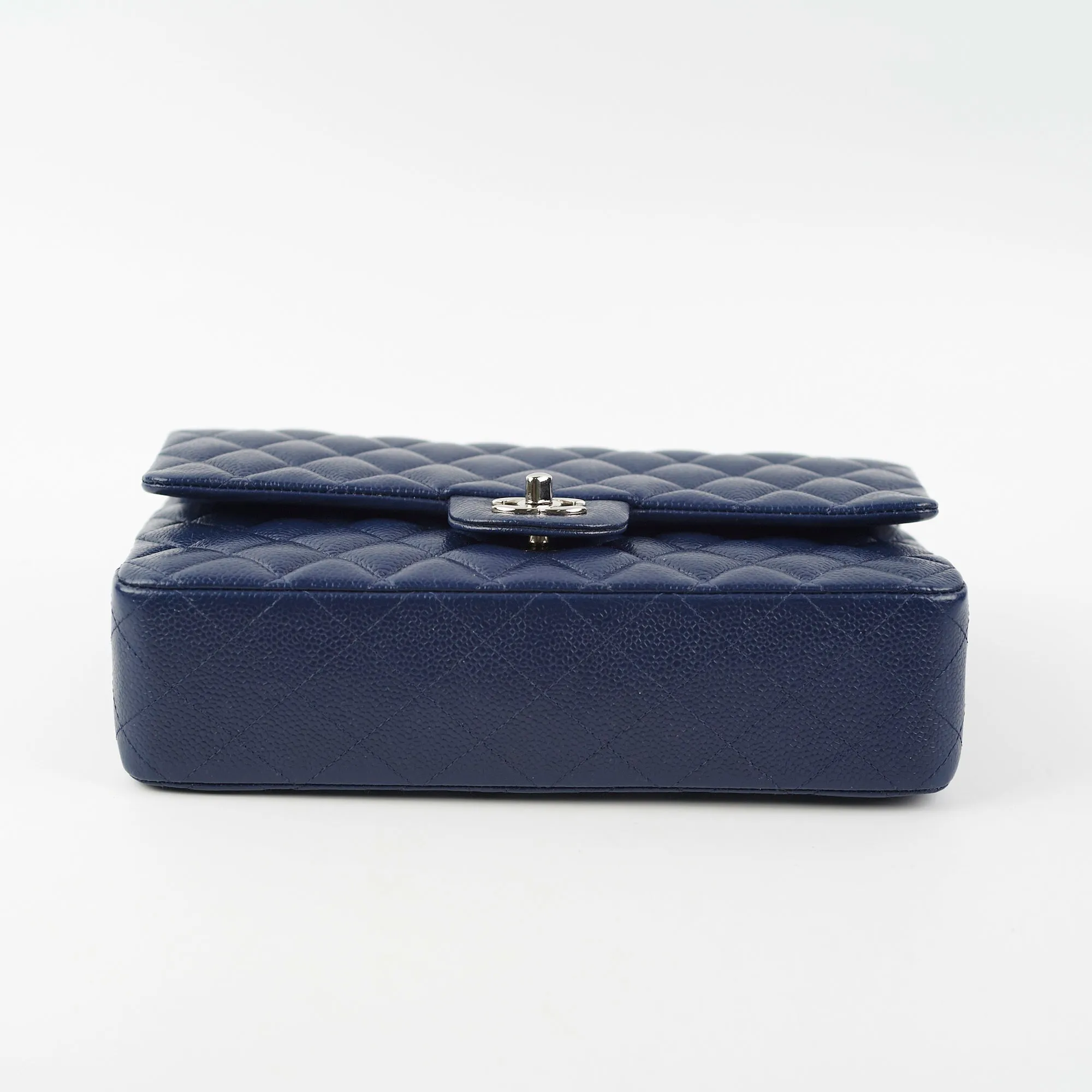 Chanel Classic Flap Medium Large Caviar Blue Shoulder Bag