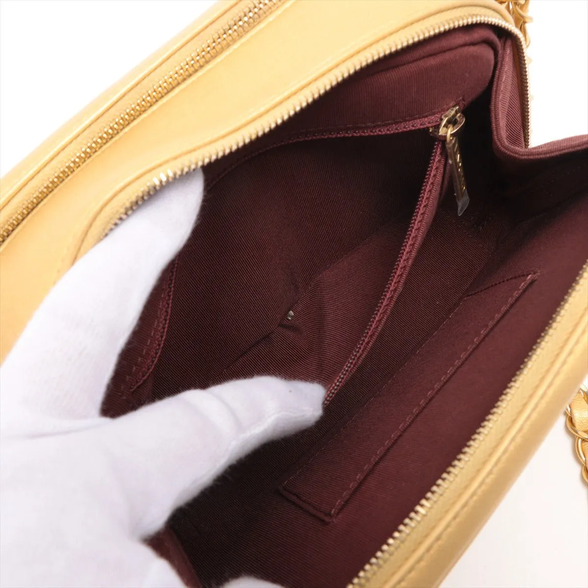 Chanel Coco Charm Chain Shoulder Bag Gold Gold  20th