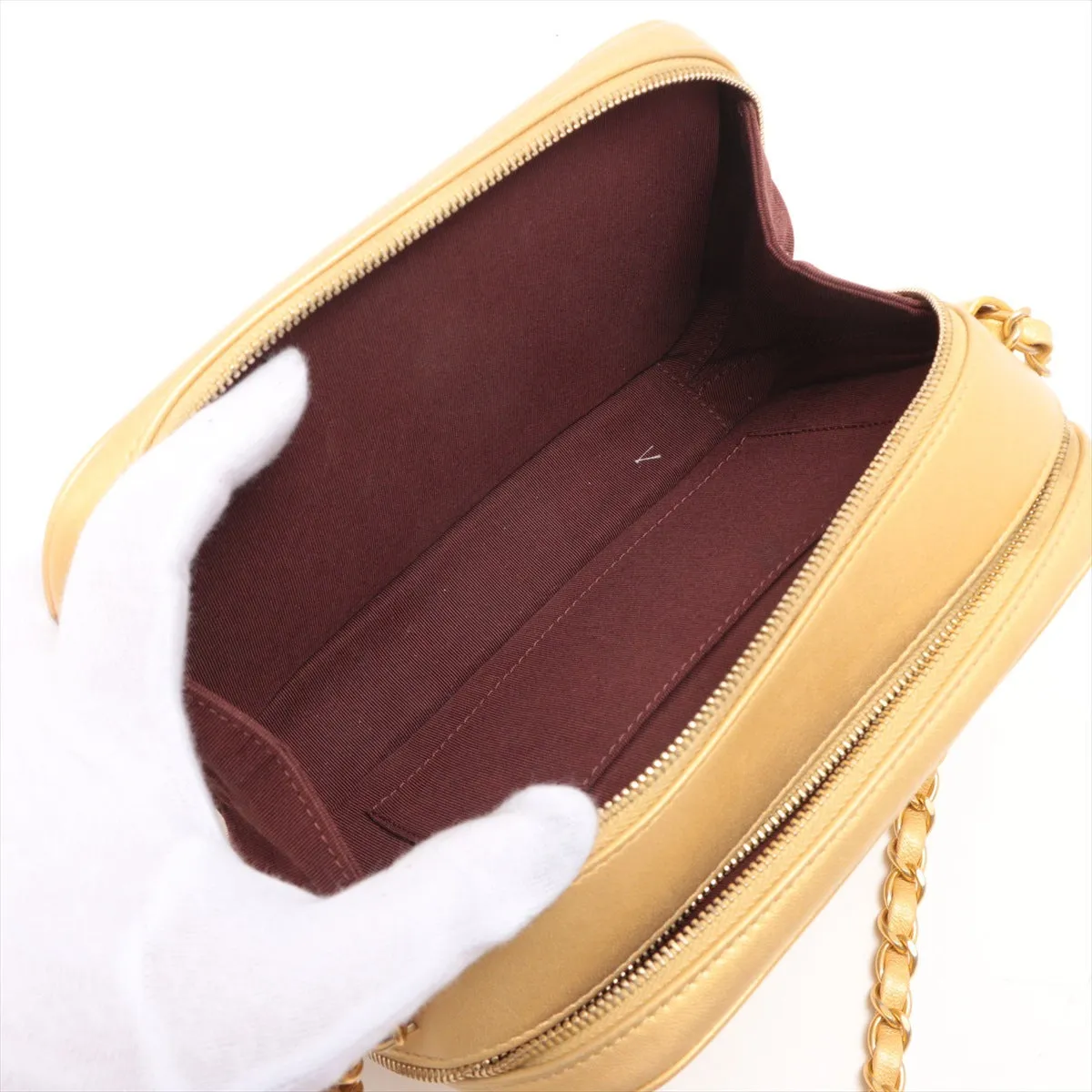 Chanel Coco Charm Chain Shoulder Bag Gold Gold  20th