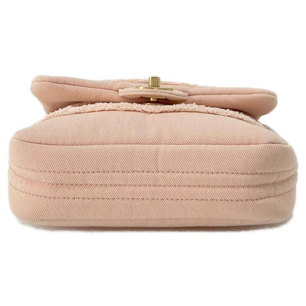 CHANEL COCO Flap ChainShoulder Bag Pink AS1595 Denim