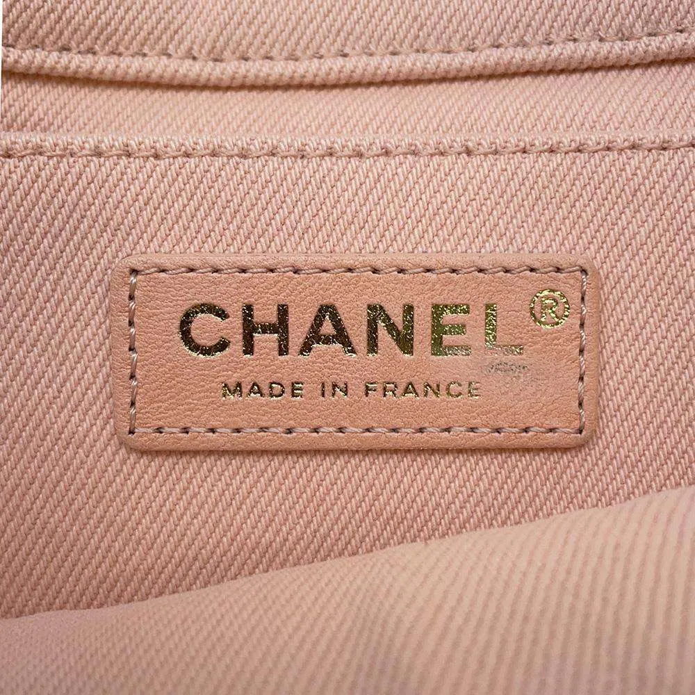 CHANEL COCO Flap ChainShoulder Bag Pink AS1595 Denim