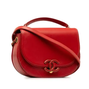 Chanel Coco Handbag Shoulder Bag 2WAY Red Leather  Chanel