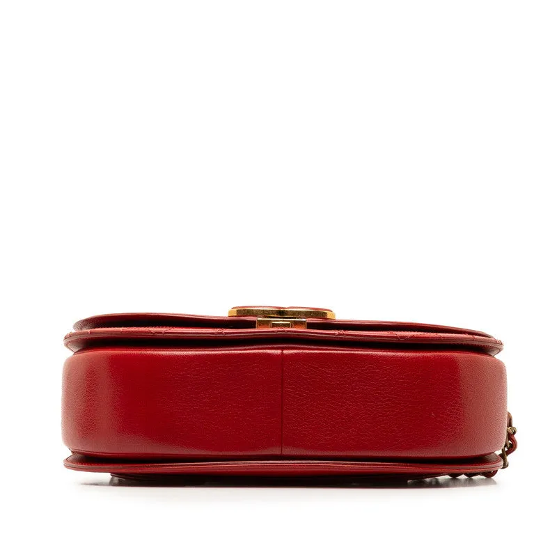 Chanel Coco Handbag Shoulder Bag 2WAY Red Leather  Chanel