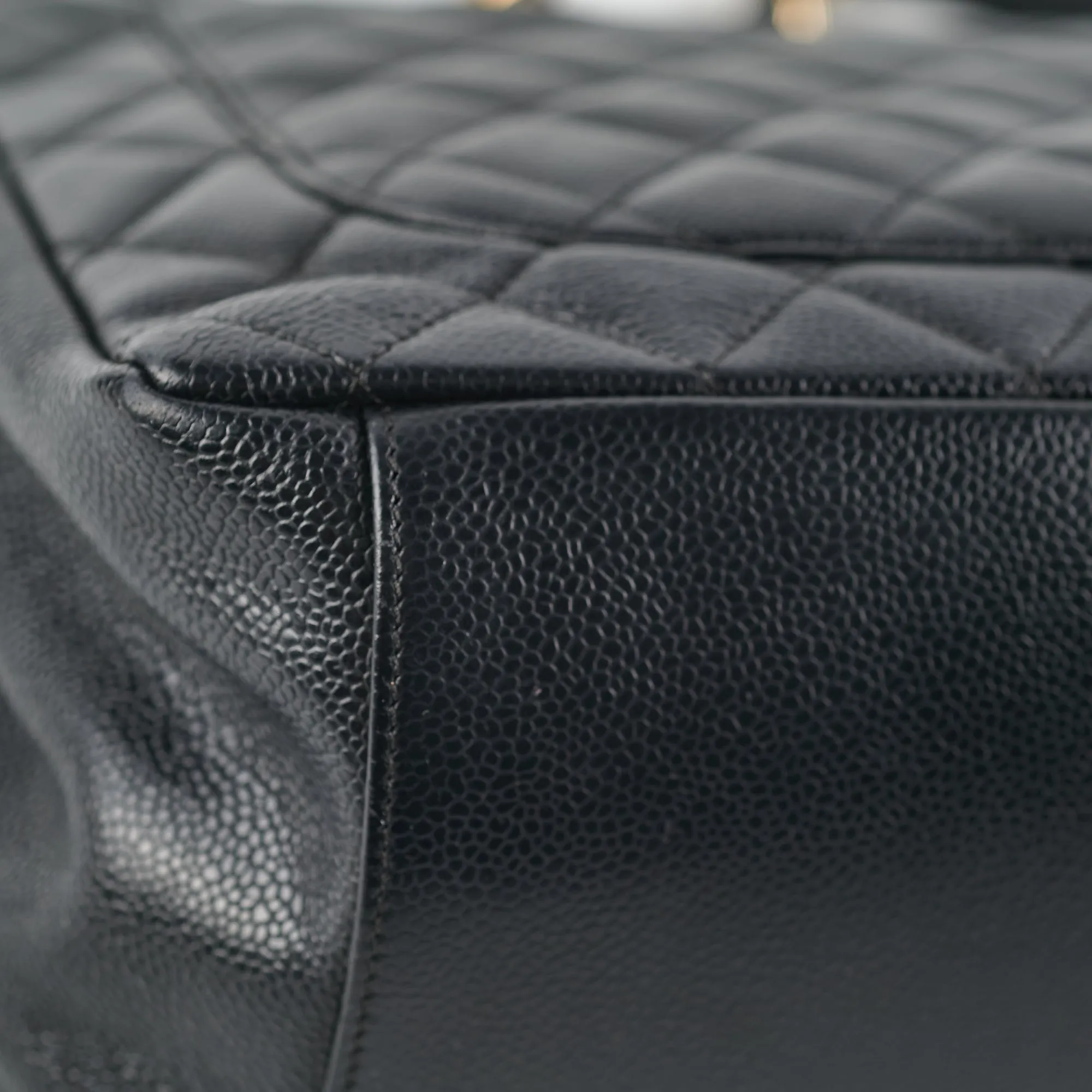 Chanel Grand Shopping Tote GST Black Caviar GHW Shoulder Bag