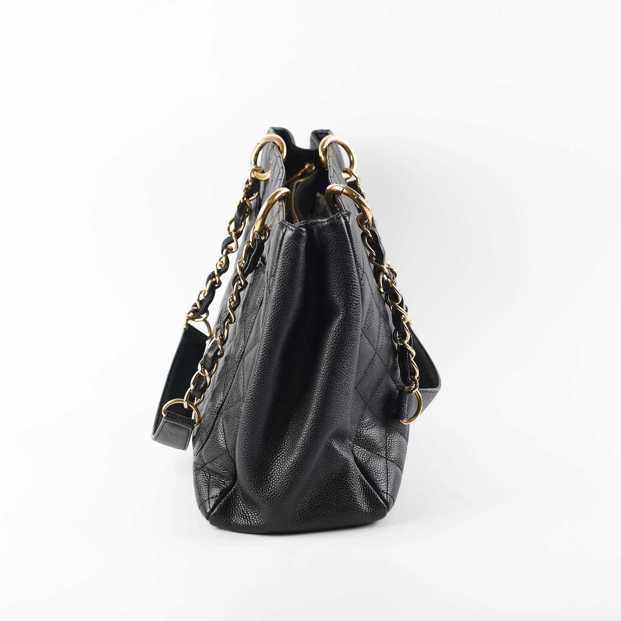 Chanel Grand Shopping Tote GST Black Caviar GHW Shoulder Bag