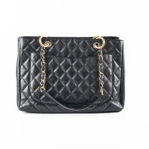 Chanel Grand Shopping Tote GST Black Caviar GHW Shoulder Bag
