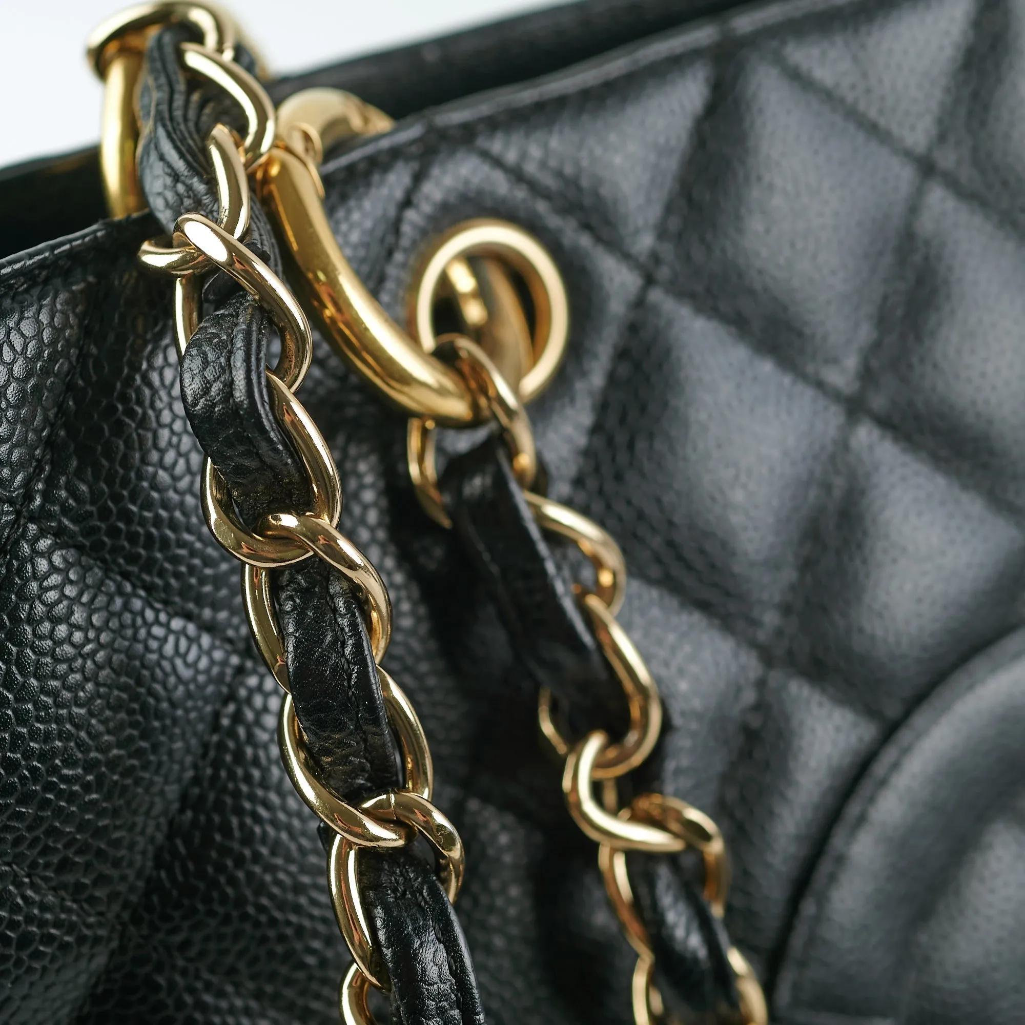 Chanel Grand Shopping Tote GST Black Caviar GHW Shoulder Bag
